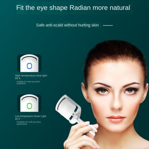 Eyelash Curler Portable Electric Heated Comb Eye Lash Long Lasting Eyelashes Curls Thermal Eyelash Curler Makeup Tools Heated Eyelash Curlers,Rechargeable Electric Eyelash Curler,Handheld Eyelash Heat - Image 10