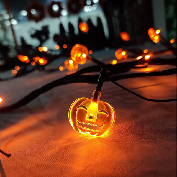Halloween LED Willow Vine String Light Cool Cartoon Bat Pumpkin Decoration For Indoor Outdoor Party House Decor - Image 9